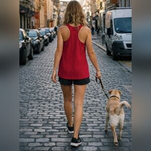 NWOT Zanana Vibrant Red Sleeveless Top Size Large